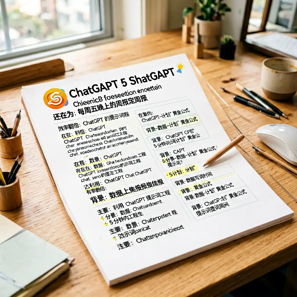 ChatGPT 5 分钟搞定周报,效率翻倍