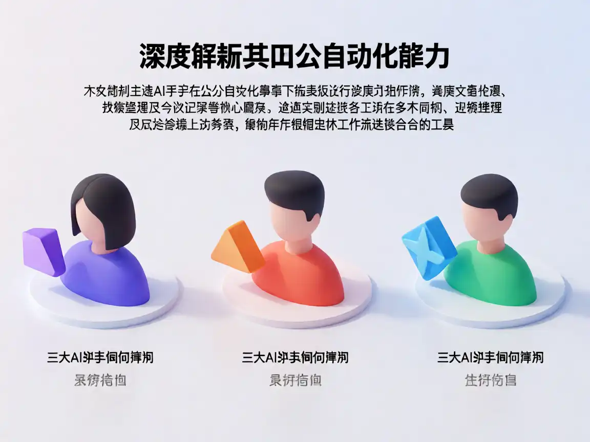 三大AI助手横向测评:深度解析其办公自动化能力