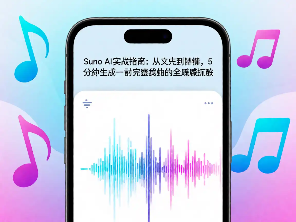 Suno AI 实战指南:从文本到旋律,5 分钟生成一首完整歌曲的全流程拆解