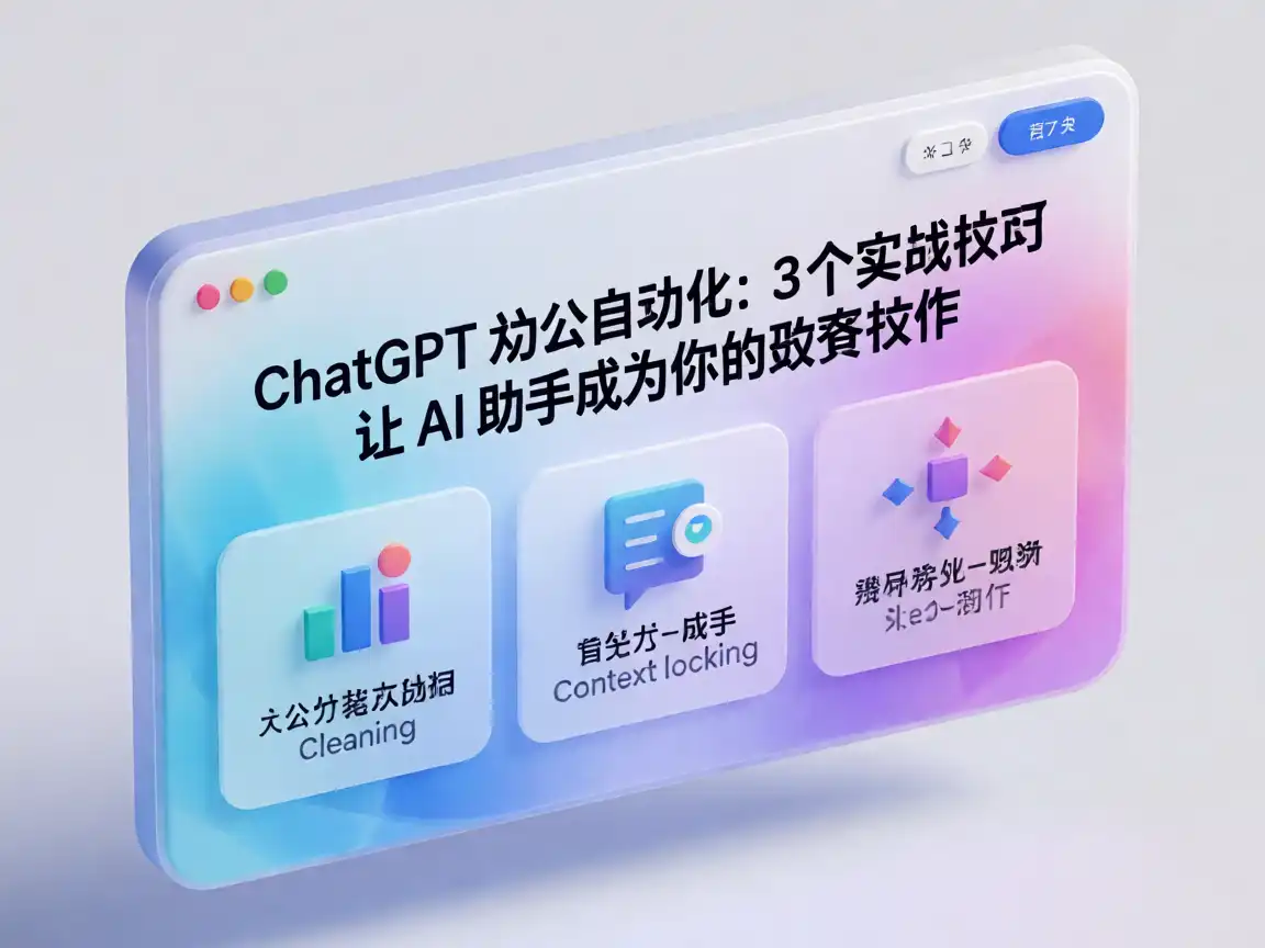 ChatGPT 办公自动化:3 个实战技巧,让 AI 助手成为你的效率杠杆