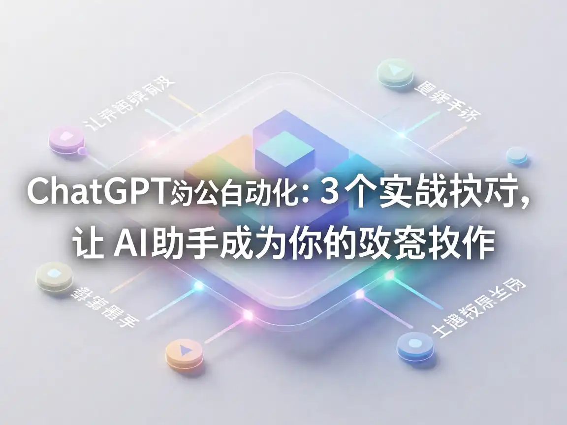 ChatGPT 办公自动化：3 个实战技巧，让 AI 助手成为你的效率杠杆